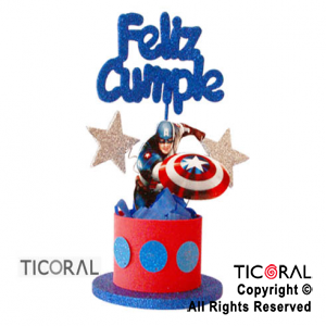 ADORNO TAMBOR CAPITAN AMERICA FIGURA F/C x 1